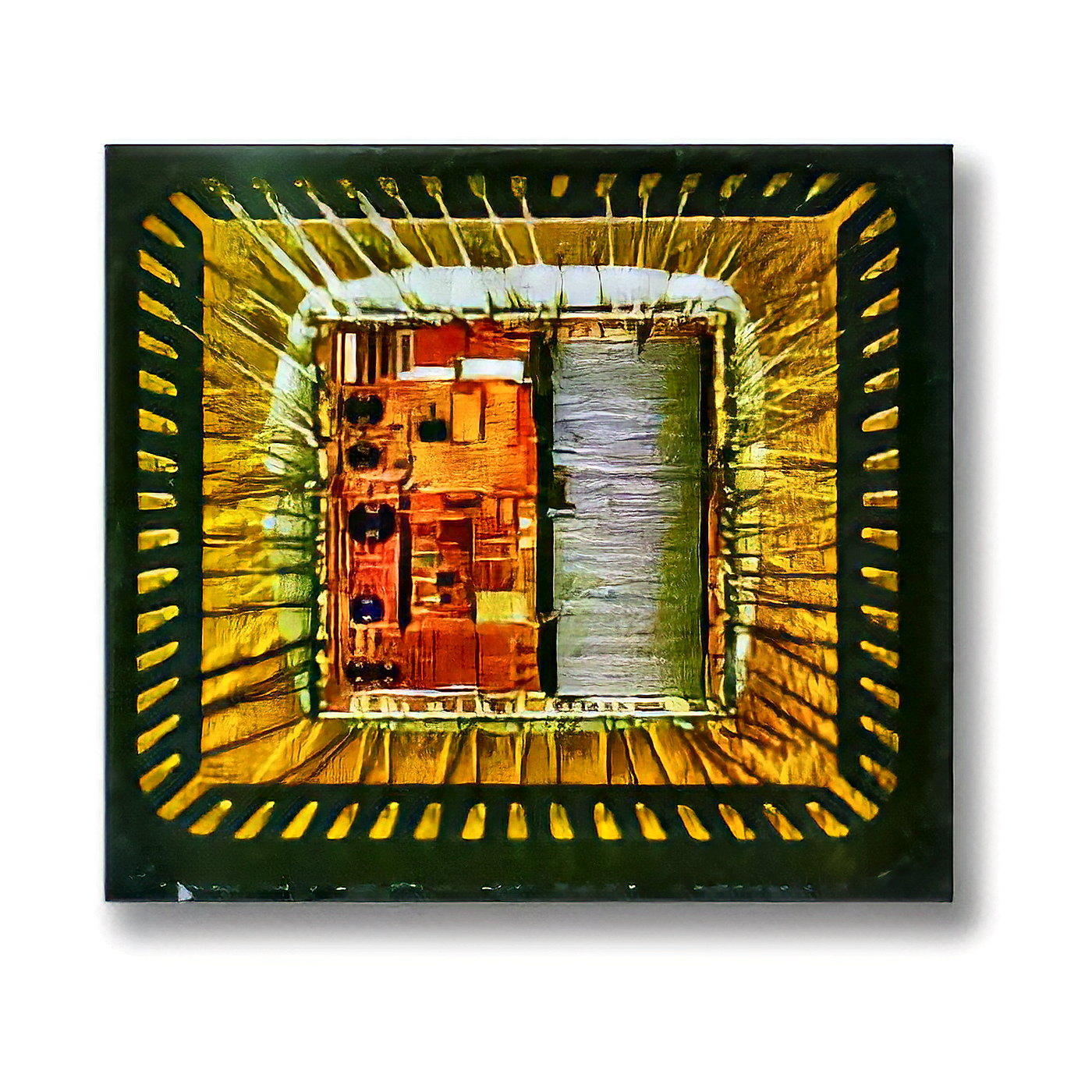 The Koala die: bond wires and the silicon inside the package